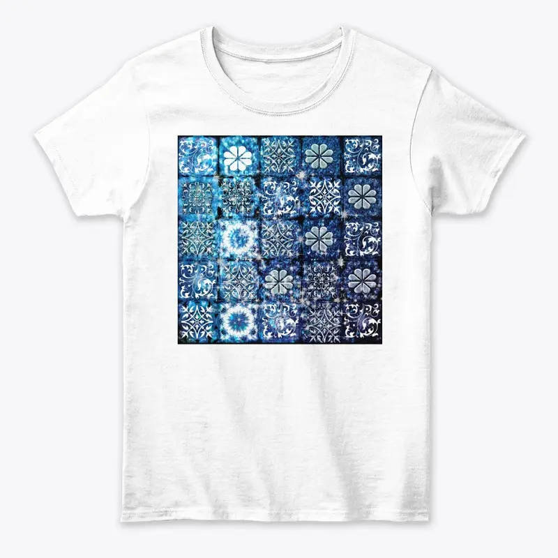 Blue Ice Crystals Motif