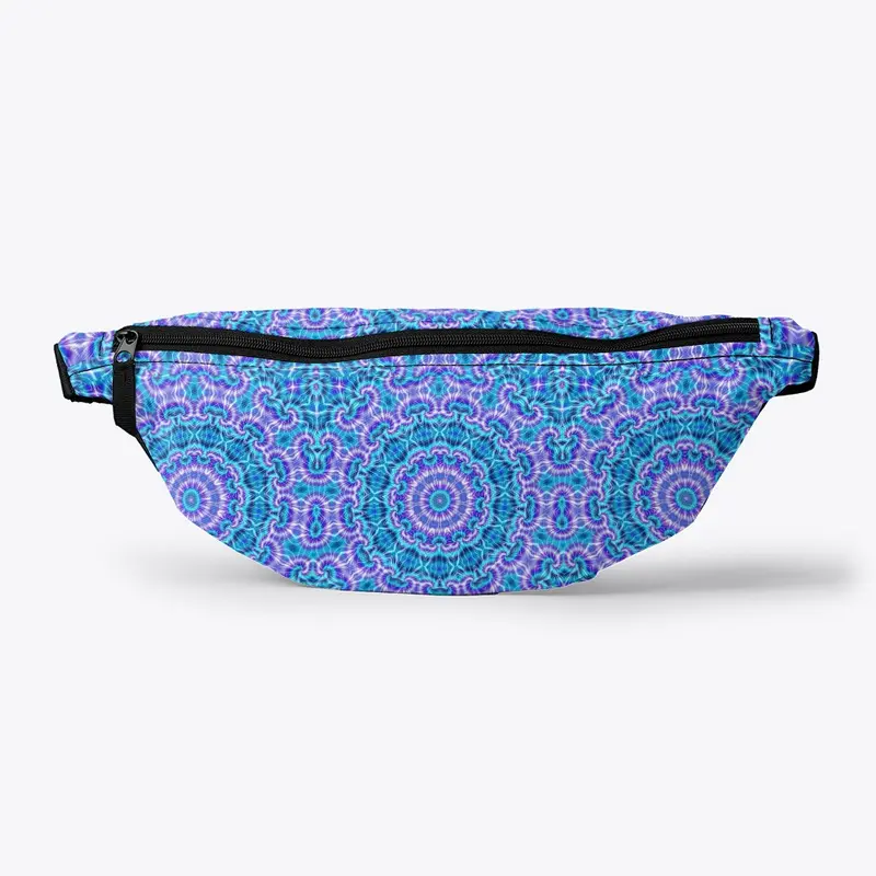 Blue and Purple Tie Dye Kaleidoscope