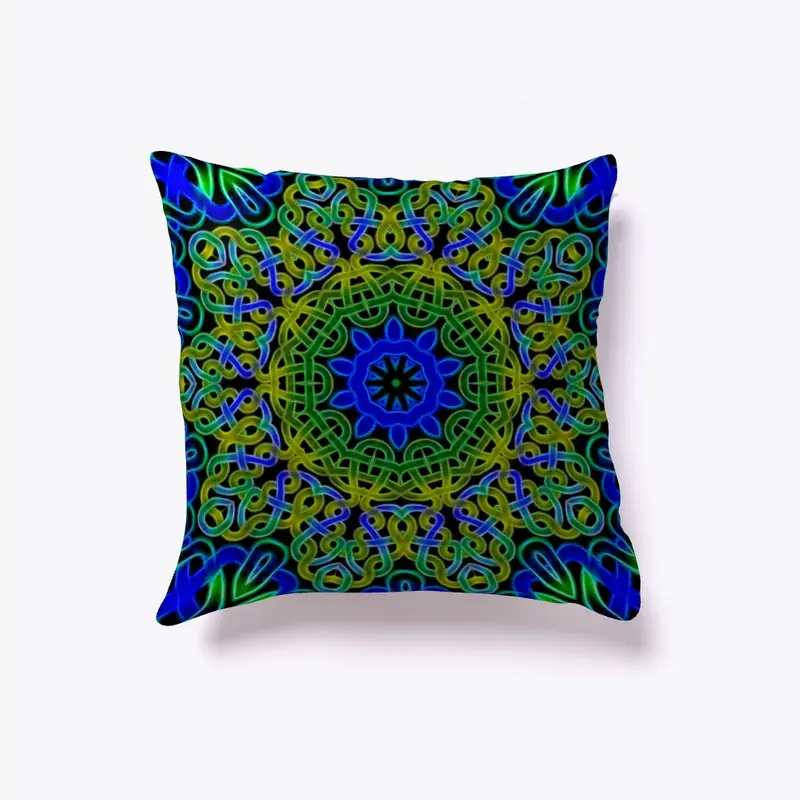 Blue Green Celtic Knot Kaleidoscope