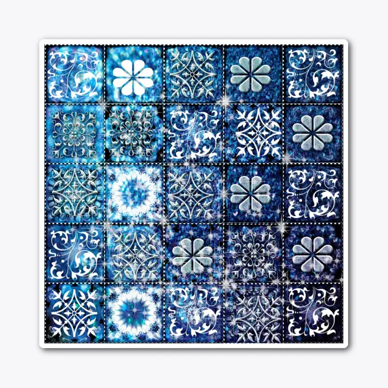 Blue Ice Crystals Quilt