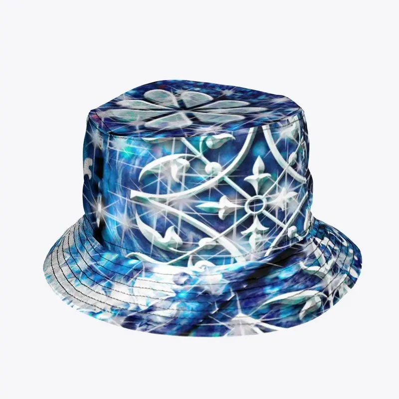 Blue Ice Crystals Motif