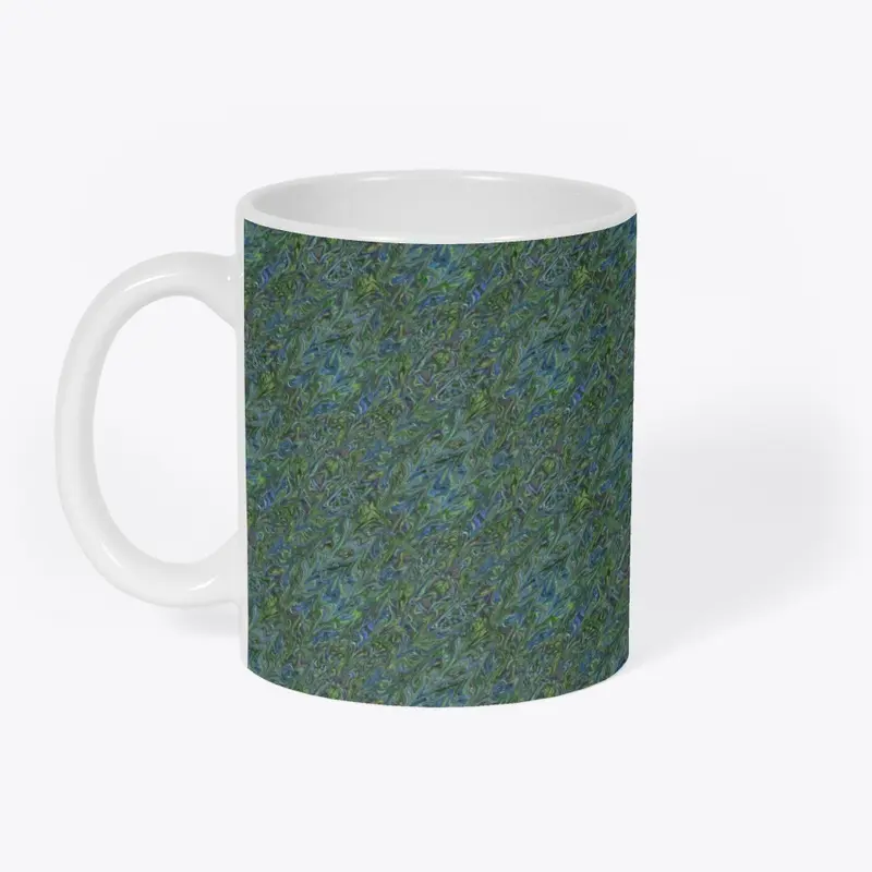 Blue Green Liquid Marbling