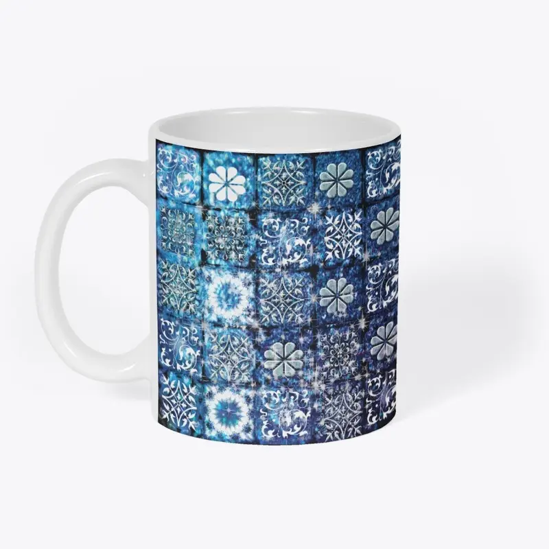 Blue Ice Crystals Motif