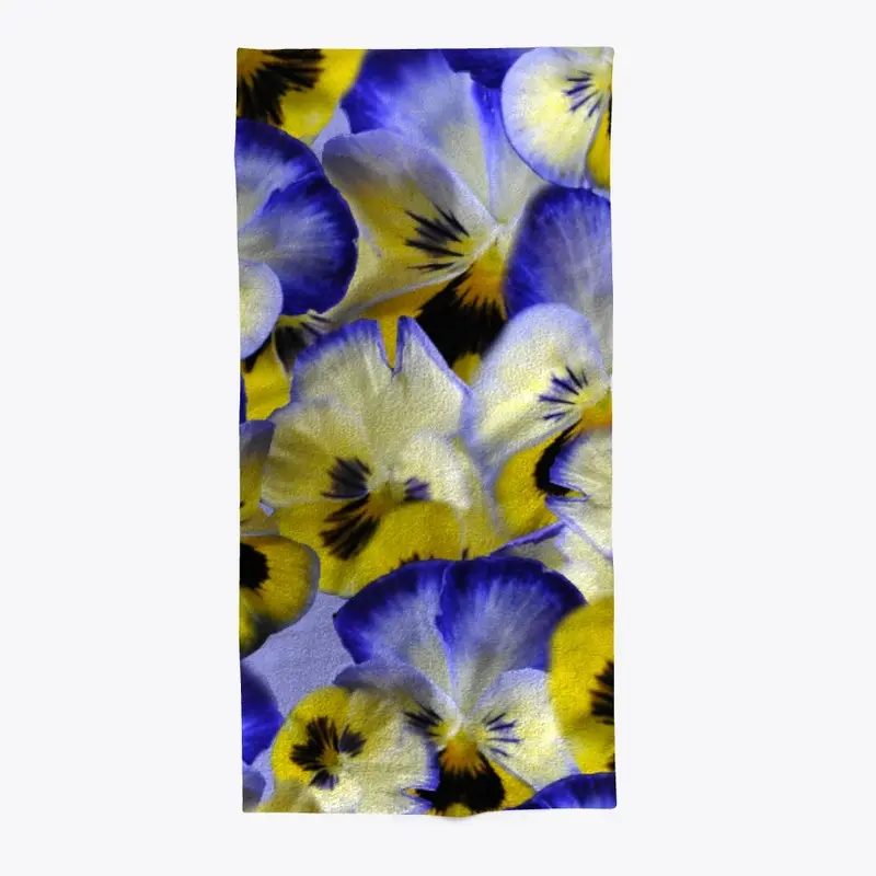 Blue and Yellow Pansies